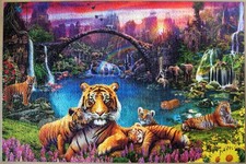 Ravensburger 3000 Teile Puzzle Tiger in paradiesischer Lagune Kompl. w.Neu 16719