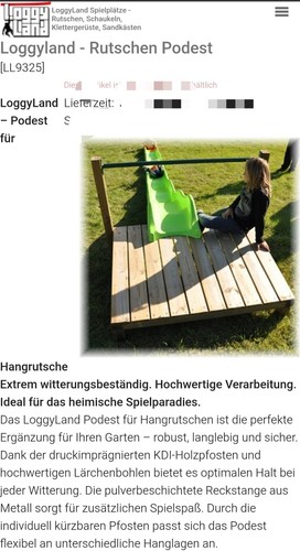 Podest für rutschen - podest,