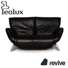 Leolux Panta Rhei Leder Sofa Schwarz Zweisitzer Funktion Relaxfunktion Couch
