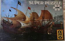  Puzzle 1500 Teile... SEESCHLACHT VOR DOVER....F.X.Schmid !!!!!