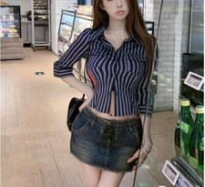 Damen sexy Bluse Oberteil Top