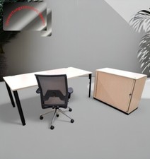 Steelcase+Vitra 3-teilige Arbeitsplatz 1xSchreibtisch 1xStuhl 1xSideboard ap0006