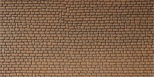 Faller 170611 (66,88€/m²) Mauerplatte Sandstein rot, aus Karton, 250 x 125 mm 