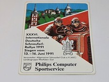 XXXVI. Internationale Schnauferl Rallye 1991 - Aufkleber / Sticker Werbung 