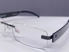 Free Form Brille Herren Silber Schwarz Carbon Titan Randlos FFA812 Germany