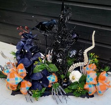 Dunkler HALLOWEEN Herbstlicher Wald Handarbeit (Tisch Herzstück) groß 