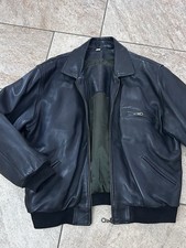 Tolle schwere Herren Bomber Lederjacke von Venice Gr.L schwarz