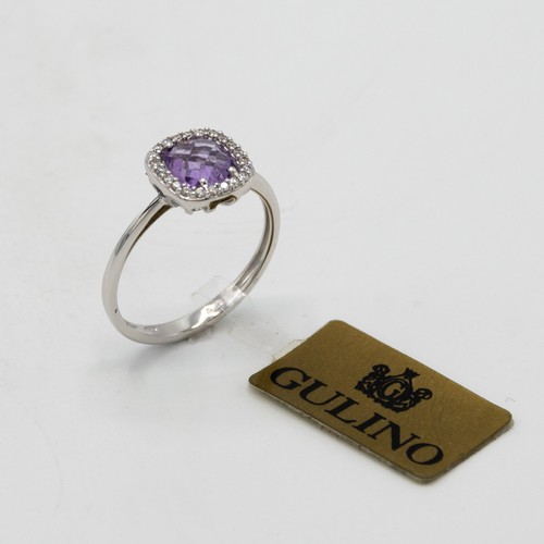 Ring weißgold lila - ring,
