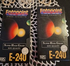 2x VHS Kassette NEU OVP E-240 Fotopoint Super High Grade – Leerkassette