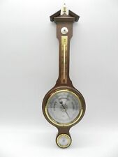 BARIGO Wetterstation mit Thermometer, Barometer, Hygrometer - Holz/Messing