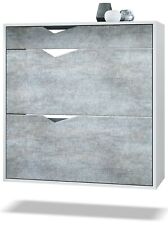 Schuhschrank Schuhregal Schuhkommode Kolmio Weiß - Hochglanz, Matt & Naturtöne