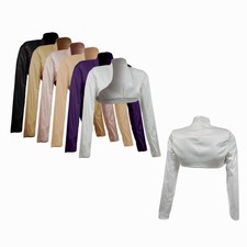 BOLERO AUS SATIN LANGARM ALLE