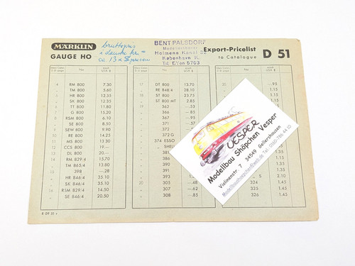 Märklin 1951 export - 1951,