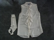 ZARTES H&M SEIDEN-TOP-BLUSE, Gr36 ,-ecru