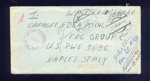 Beleg pow kriegsgefangenenpost - beleg,