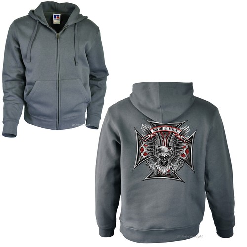 Biker jacke hoodie sweatjacke - biker,