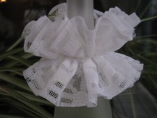 Kerzenschmuck Tropfschutz  Kommunion Taufe weiß(D3,5-5cm)