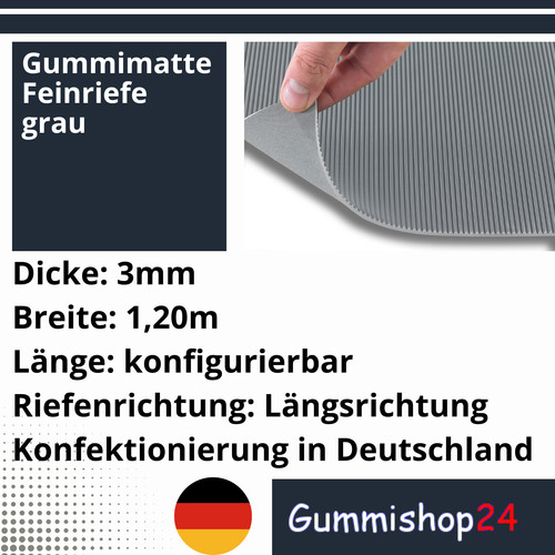 Gummimatte feinriefenmatte - gummimatte,