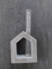 Tolle Vase Deko Haus mit Reagenzglas H 20 cm Beton