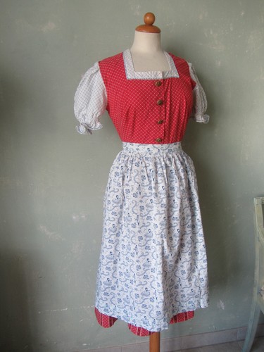 Dirndl altrosa rot weiss