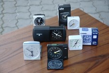 Sammlung Braun Remington Casio Reisewecker schwarz weiß Silber Design