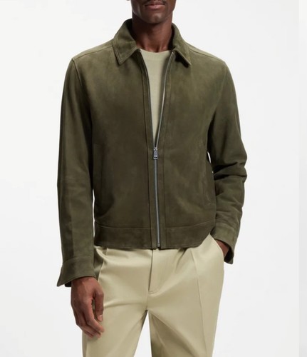 Herren olivgrüne lederjacke - herren,