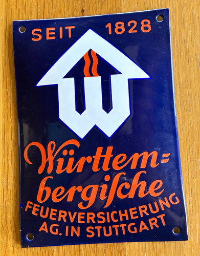 Württembergische emailschild - württembergische,