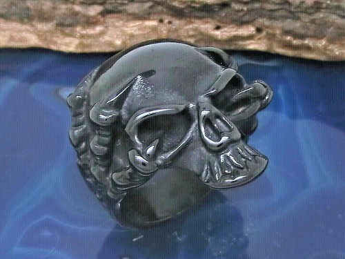 Totenkopf ring edelstahl - totenkopf,