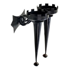 Doppel Wandkerzenhalter Mittelalter aus Metall 26cm