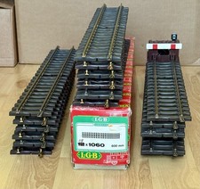 LGB 18 Schienen  600mm, 1060 gerades Gleis , Spur G mit einem Prellbock