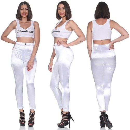 Damen satin high waist - damen,