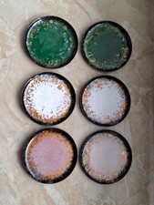 6 Vintage Kupfer Untersetzer