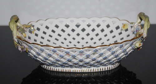 Meissen korb blumenmalerei - meissen,,