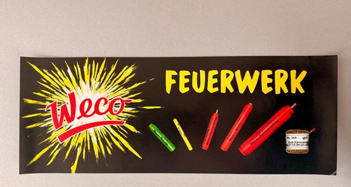 Weco feuerwerk plakat vintage - weco,