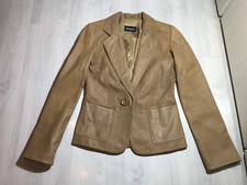 Lederjacke aus Ziegenleder, Only, Gr: M (entspr. S), cognac, #LJ-12