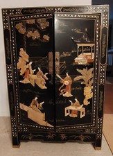 China Hochzeitsschrank Schwarz, Asien, Lackiert
