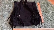 Rucksack Wildleder Schwarz