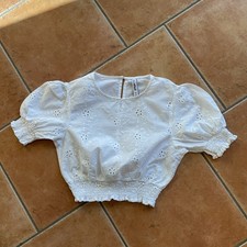 Kurz-Bluse Damen weiß Gr. 34