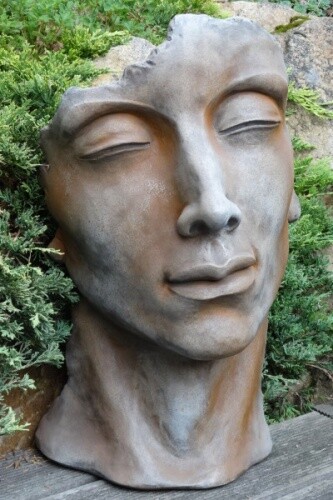 Gartenfigur gesicht mann - gartenfigur, "mann"