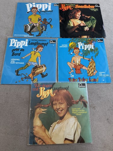Hörspiel lps fontana pippi - 5x,