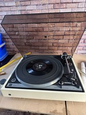 Dual 701 Plattenspieler, CK 24 Mit Haube Funktioniert Silber