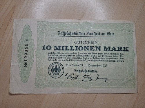 Notgeld gutschein reichsbahn - gutschein,