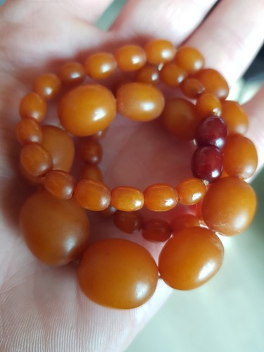 Antik bernstein olivenkette - antik,