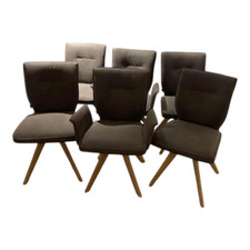 Natura 6er-Set Stuhl Westmore Stoff Texel Schlamm Braun Grau