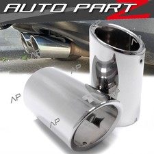 80mm Chrom Auspuffblenden Endrohr Endrohrblende für VW Passat B6 B7 Tiguan 5N