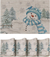 Blau Schneemann Weihnachten