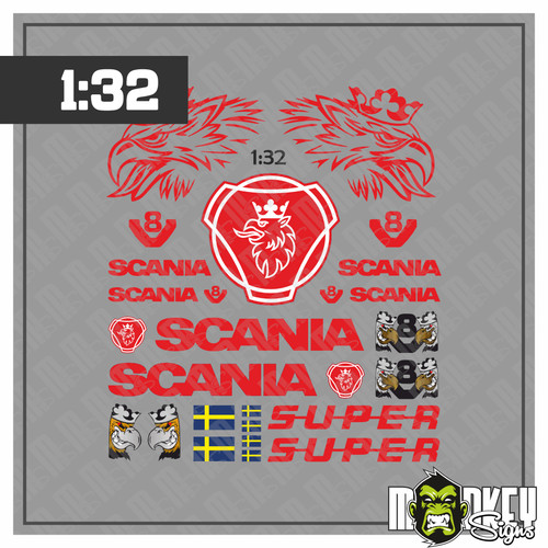 Scania aufkleber set - scania, passend