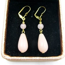 Rosa opal ohrringe damen - rosa, opal-ohrringe