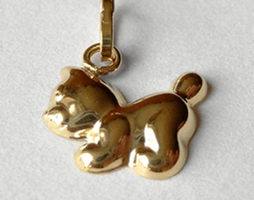 Echt gold anhänger katze - ,