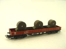 Niederbordwagen mit Kabeltrommel Ladegut  Märklin HO Wagen   - #71   #E - gebr.